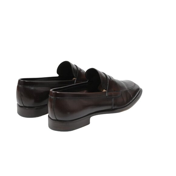 Prada Mens Penny Loafers US 9.5 UK 8.5 Brown Calfskin Leather Slip Ons - Picture 7 of 11